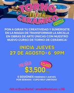 Load image into Gallery viewer, Taller de Torno Cerámico · iniciamos jueves 27 de AGOSTO
