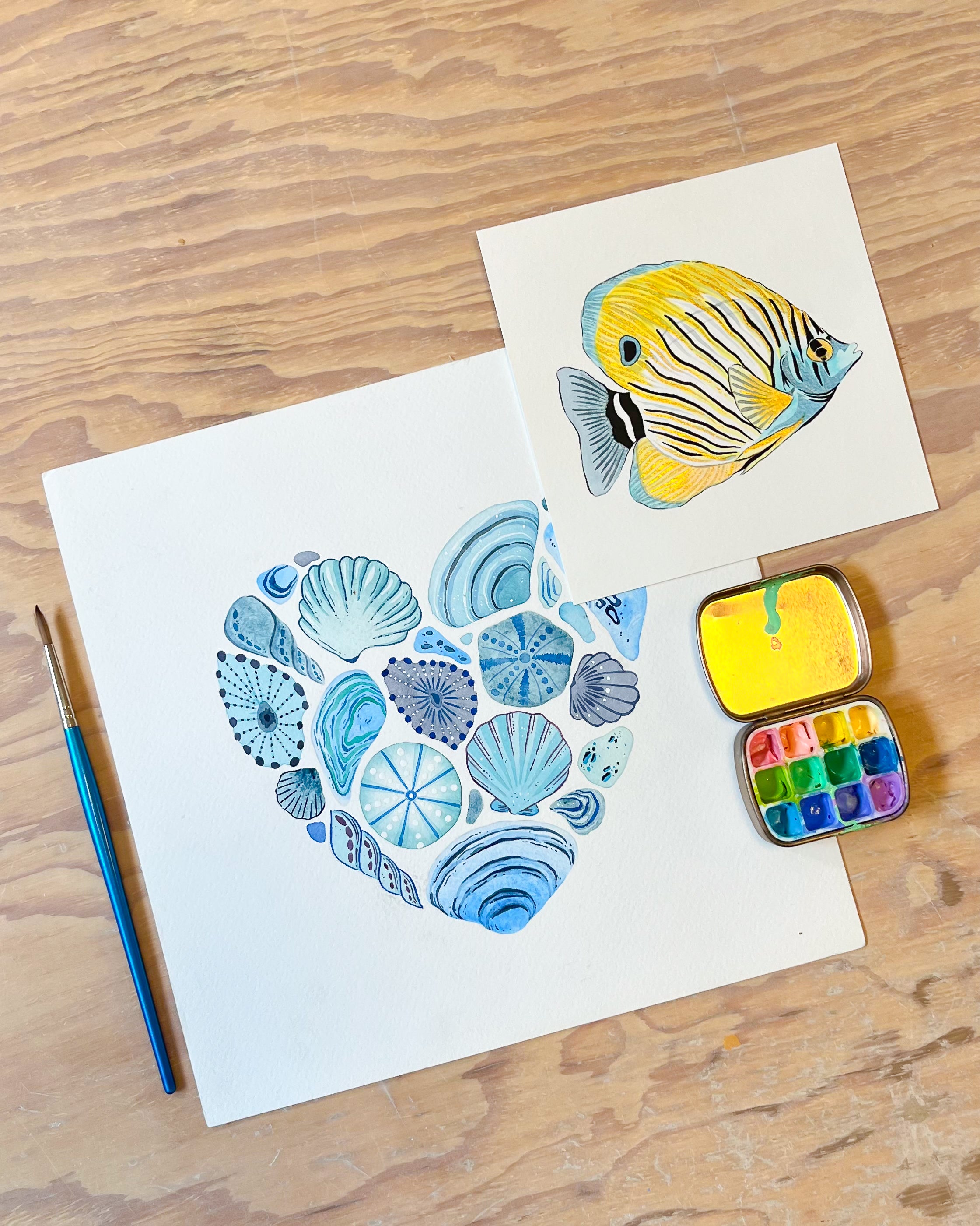 🎨 Taller de Acuarela 🐠 VIDA MARINA 🪸 Acuarela y naturaleza  🪸 Nivel Intermedios x Charlespaper · INICIA Agosto 3, 4 o 6