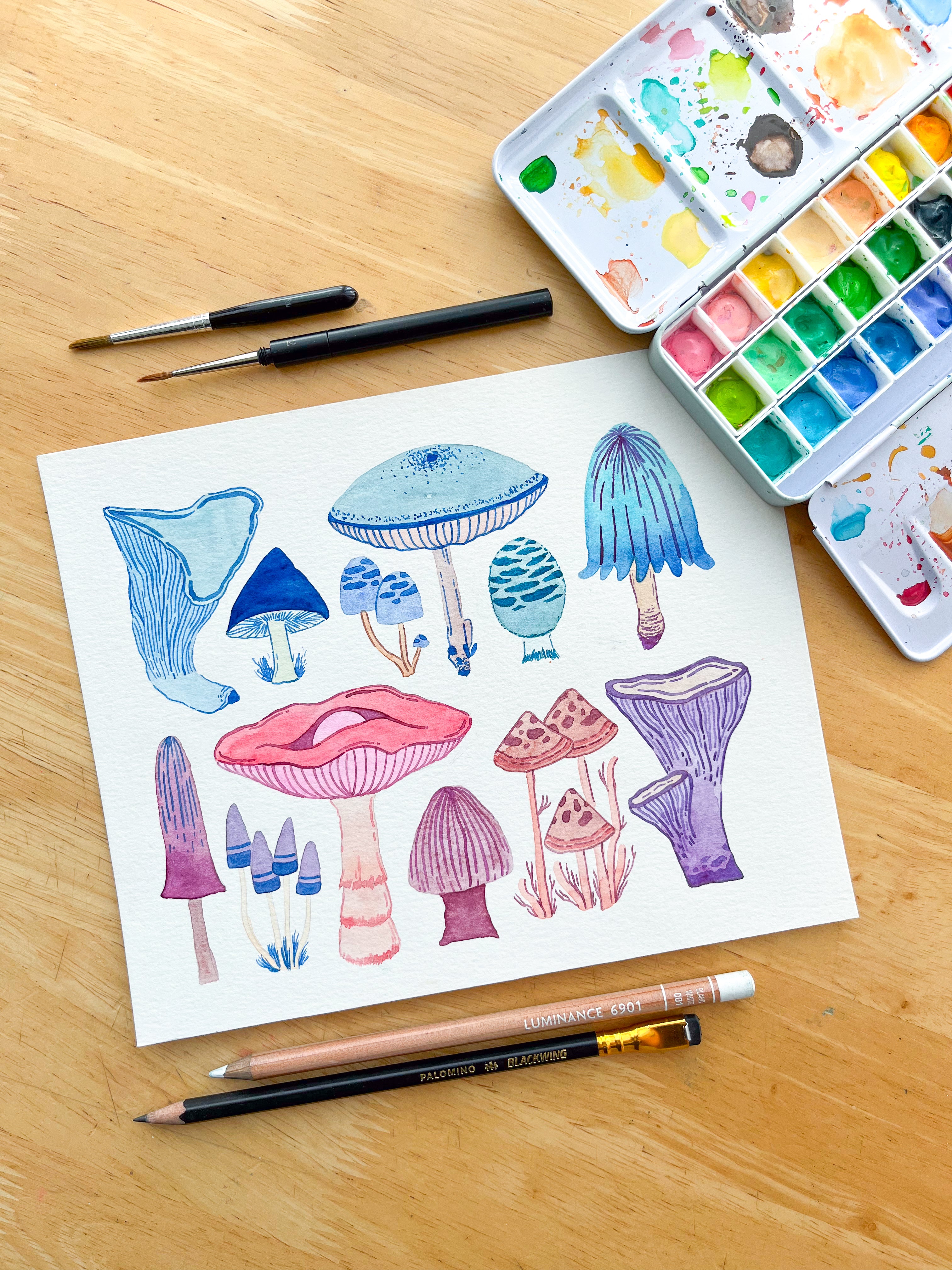 🎨 Taller de Acuarela Botánica 🍄 Hongosto 🍄 Todos los niveles x Charlespaper · INICIA Agosto 3 o 4