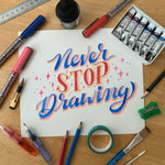 Load image into Gallery viewer, ✏️ Lettering for Dummies 🌈 Letras con Acuarela - Todos los Niveles x @ charlespaper Inicia 4 y 6 de Mayo de 2026
