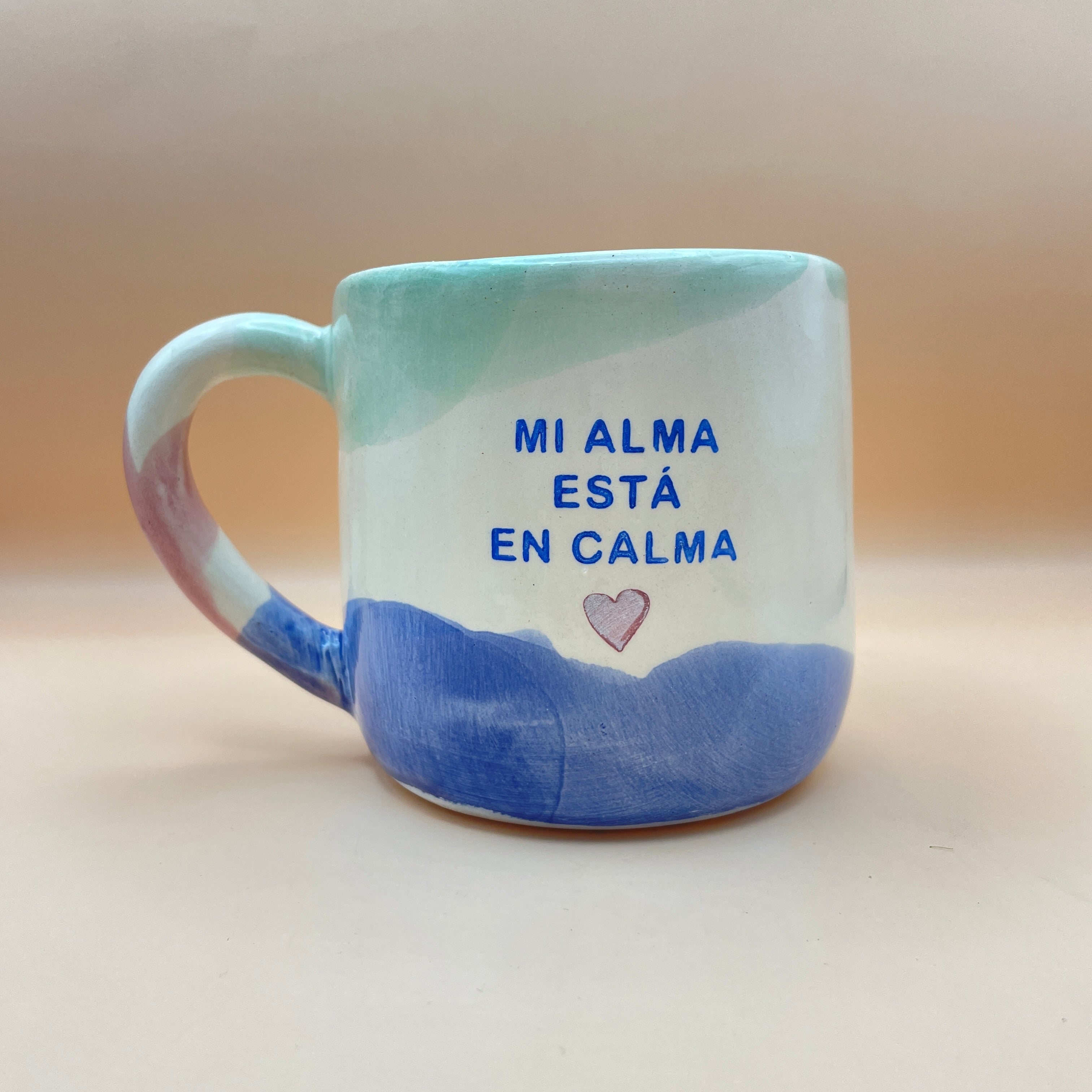 Taza con Asa - MI ALMA ESTA EN CALMA - Mejillas rosadas