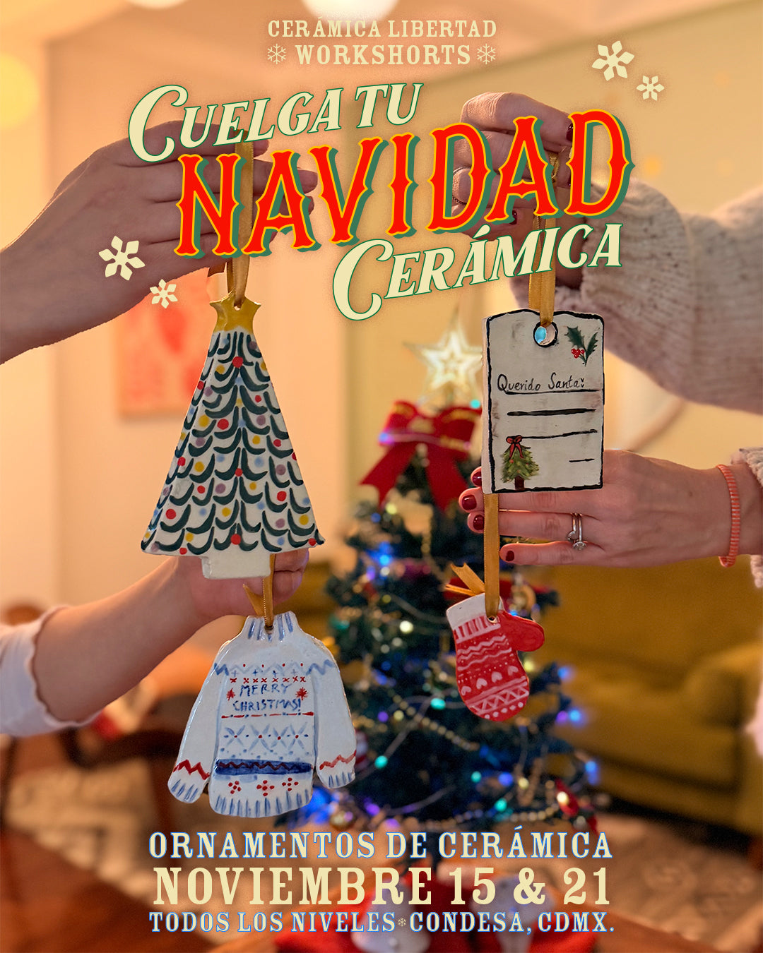 Workshorts: CUELGA TU NAVIDAD Cerámica! - Sábado 15 ó Viernes 21 de Noviembre