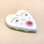 Cargar imagen en el visor de la galería, Palosanto Holder Corazón Luna y Estrellas
