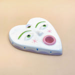 Load image into Gallery viewer, Palosanto Holder Corazón Tercer Ojito y Estrellas
