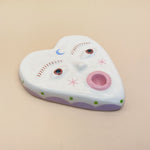 Cargar imagen en el visor de la galería, Palosanto Holder Corazón Luna Menguante y Estrellas
