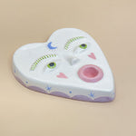Load image into Gallery viewer, Palosanto Holder Corazón Lunita y destellos azules
