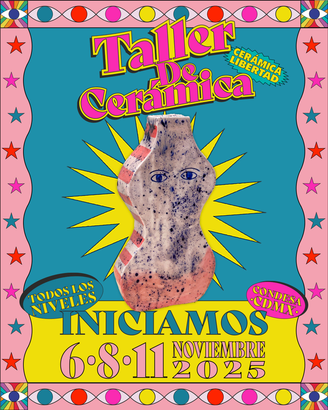 Taller de Cerámica Iniciamos 6, 8 & 11 de Noviembre