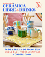 Load image into Gallery viewer, Workshorts: Cerámica Libre &amp; Drinks · Un Sólo Día - 26 de Abril o 4 de Mayo
