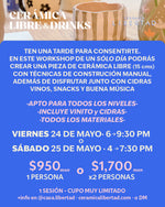 Load image into Gallery viewer, Workshorts: Cerámica Libre &amp; Drinks · Un Sólo Día - 24 o 25 de Mayo
