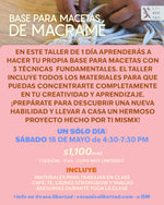 Cargar imagen en el visor de la galería, Workshop: Bases Para Macetas de Macramé · Un Sólo Día - 18 de Mayo
