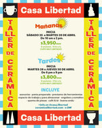 Load image into Gallery viewer, Taller de Cerámica Iniciamos 25, 28 o 30 de ABRIL 2026
