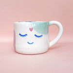 Load image into Gallery viewer, Taza con asa - ERES MAGIA!- estrellitas azules
