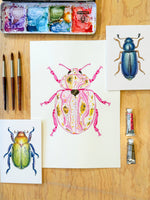 Cargar imagen en el visor de la galería, 🎨 Taller de Acuarela 🌸🐞Insectos y Flores con @ charlespaper 🐞🌼 · INICIA Febrero 15, 16 o 18 de Feb
