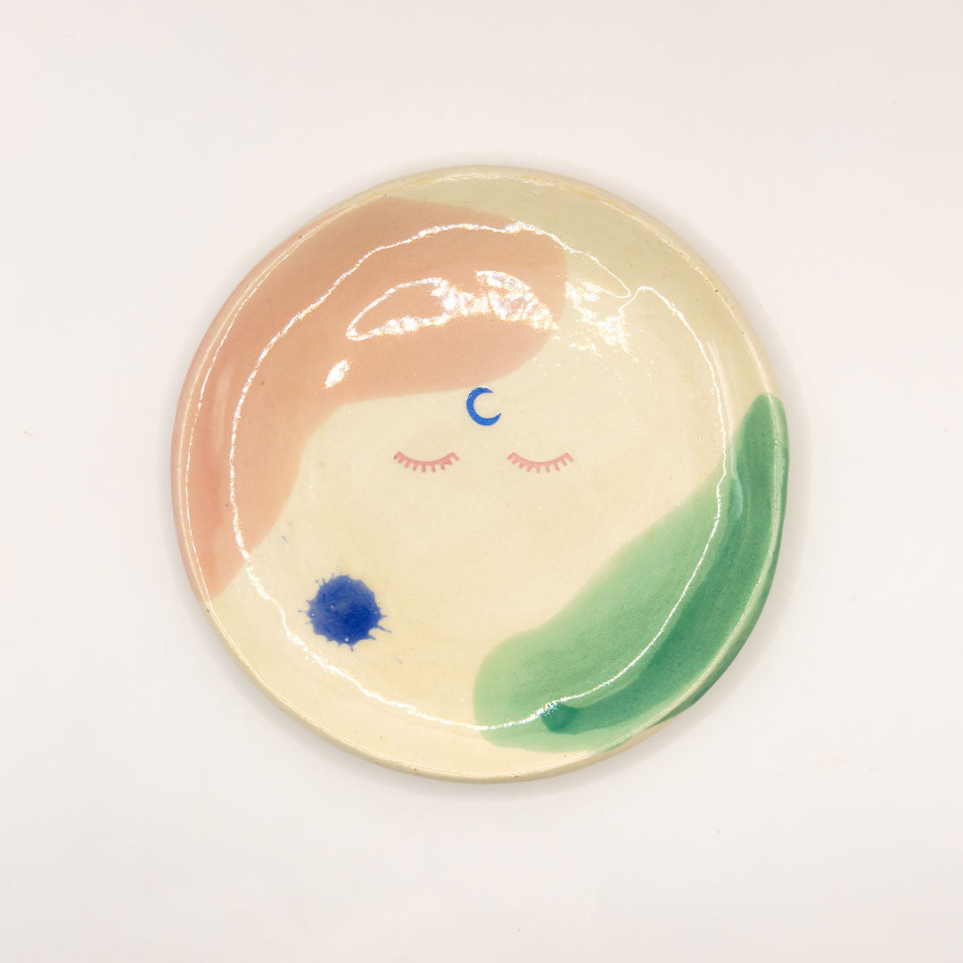 Plato chico - Ojos y luna - tricolor