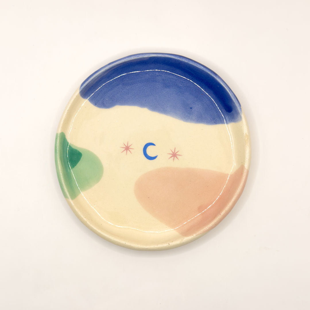 Plato chico - Estrellitas luna - tricolor