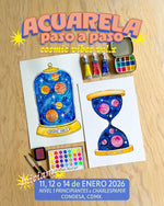 Cargar imagen en el visor de la galería, 🎨 Acuarela Paso a Paso ✨ Cosmic Vibes Only con @ charlespaper · INICIA 11, 12, o 14 de ENERO 2026,
