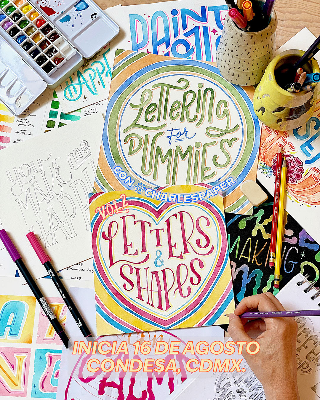 😛 Lettering for Dummies ✂️ Vol 2. Letters & Shapes con @charlespaper - Inicia 16 de Agosto · Early Bird