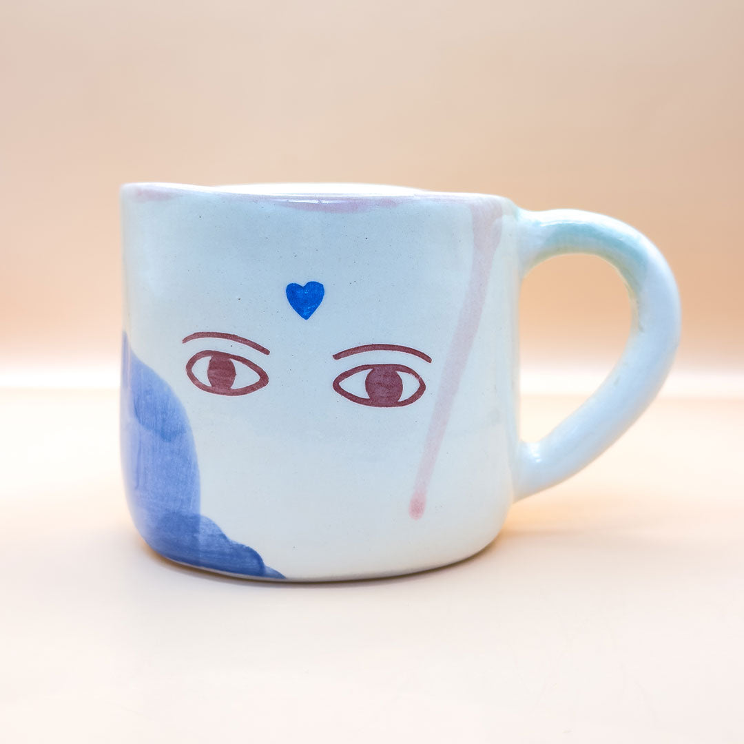 Taza con asa - JUST TRUST- corazón, luna, estrella