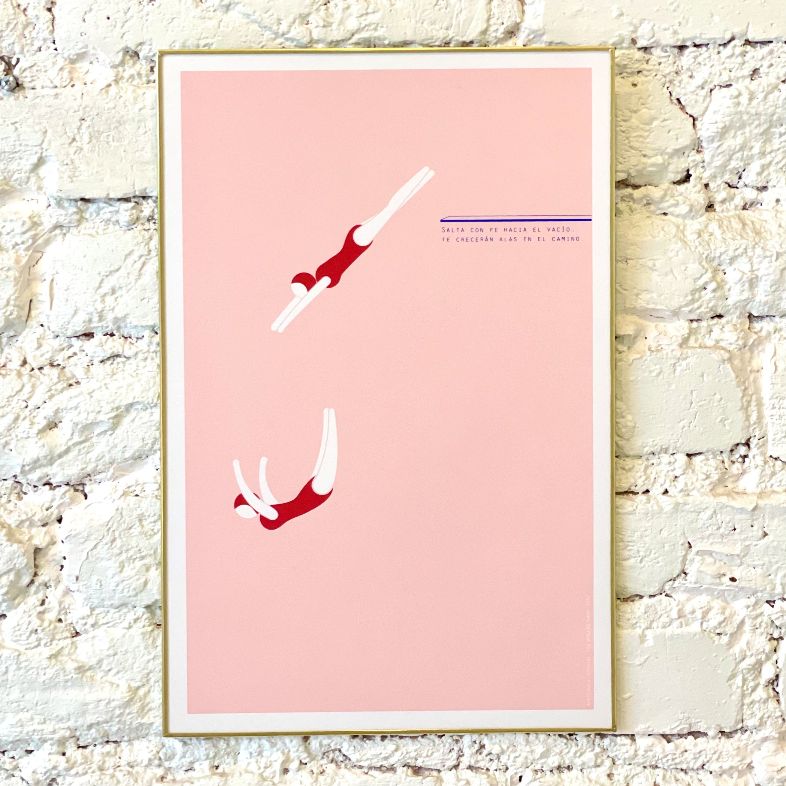 Poster Salta Con Fe Hacia El Vacío · Marco Latón