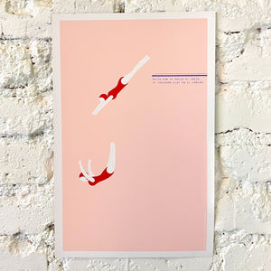 Poster Salta Con Fe Hacia El Vacío · Print Serigrafía