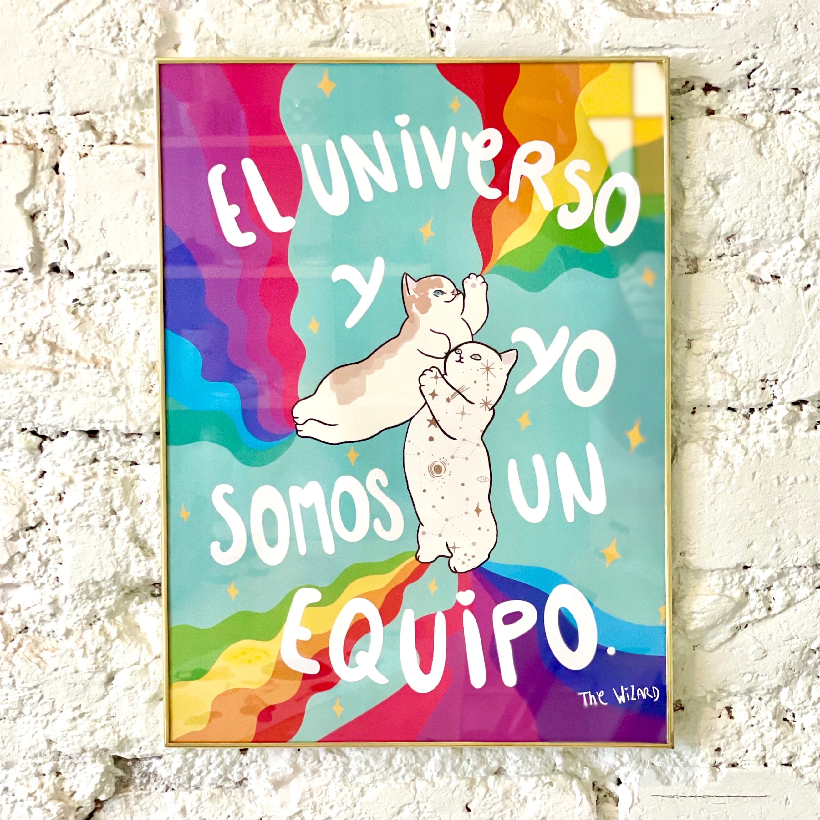 Poster El Universo y Yo Somos Equipo  · Marco Latón